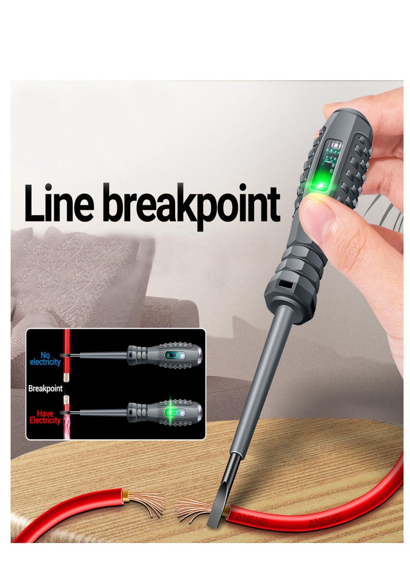 قلم مختبر الف Voltage بدون اتصال، أداة مفك كهربائي بحجم الجيب لكشف الأسلاك الحية/الصفرية، كاشف الف Voltage AC 70V-250V، أداة مثالية للعثور على نقاط الانقطاع. - Image 5